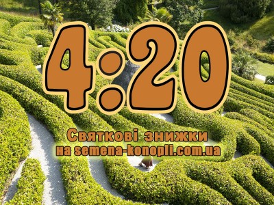 На честь 4:20 даруємо знижки на насіння коноплі